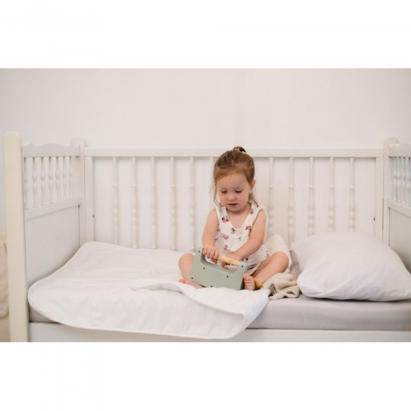 Couette pour enfant 100 x 140 cm en coton bio blanc Candide