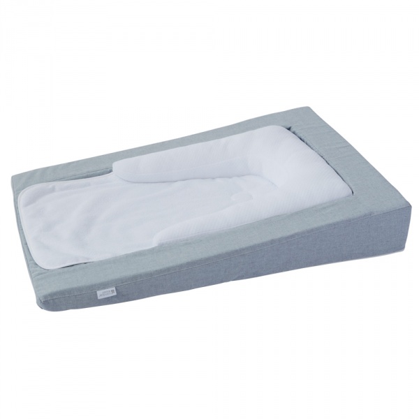Matelas a langer douillet 2 en 1 gris chiné Candide