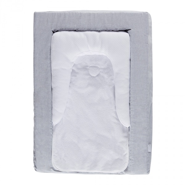 Matelas a langer douillet 2 en 1 gris chiné Candide