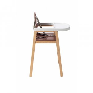 Chaise haute bois lili hybride vieux rose Combelle