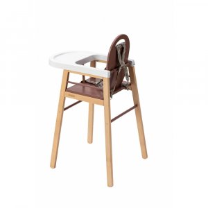 Chaise haute bois lili hybride vieux rose Combelle