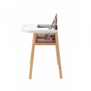 Chaise haute bois lili hybride vieux rose Combelle