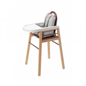 Chaise haute bois lili hybride vieux rose Combelle