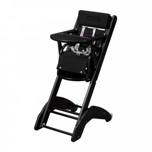 Chaise haute bébé évolutive manon laqué noir Combelle