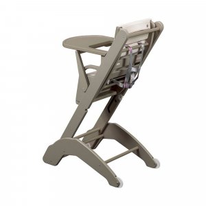 Chaise haute bébé évolutive manon laqué gris clair Combelle