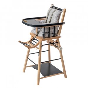 Chaise haute évolutive marcel anthracite Combelle