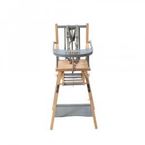Chaise haute évolutive marcel hybride bleu gris Combelle
