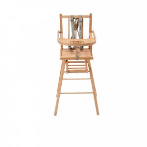 Chaise haute en bois andré vernis naturel Combelle