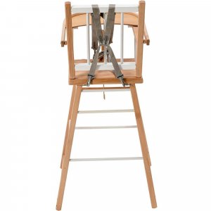 Chaise haute en bois andré hybride blanc Combelle