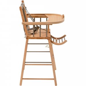 Chaise haute en bois andré hybride gris Combelle