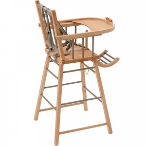 Chaise haute en bois andré hybride gris Combelle