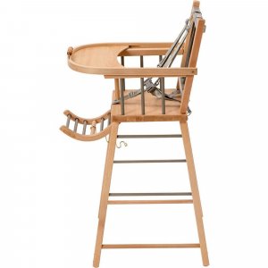 Chaise haute en bois andré hybride gris Combelle