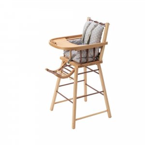 Chaise haute en bois andré hybride vieux rose Combelle