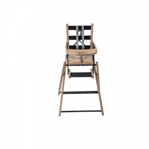 Pack chaise haute pliante sarah hybride noir et sa tablette blanche amovible Combelle