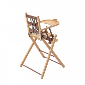 Pack chaise haute pliante sarah hybride vieux rose et sa tablette blanche amovible Combelle