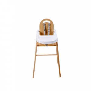 Chaise haute bois lili vernis naturel Combelle