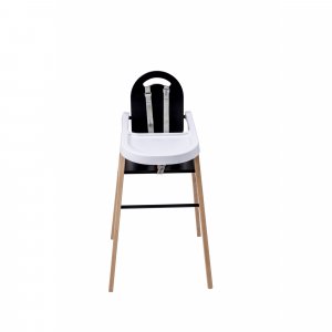 Chaise haute bois lili hybride noir Combelle