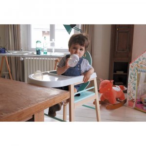 Chaise haute bois lili hybride noir Combelle