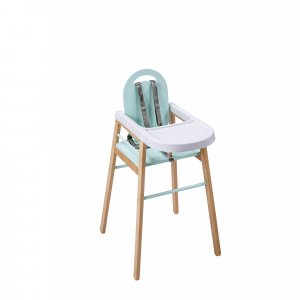 Chaise haute bois lili hybride vert mint Combelle