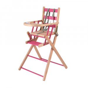 Chaise haute bébé sarah extra-pliante hybride fuschia Combelle