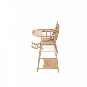 Chaise haute bébé marcel transformable barreaux vernis naturel Combelle