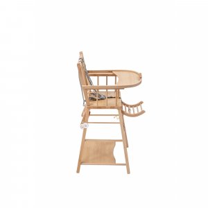 Chaise haute bébé marcel transformable barreaux vernis naturel Combelle