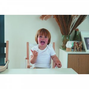 Chaise haute bébé marcel transformable barreaux hybride blanc Combelle