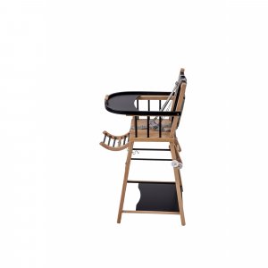 Chaise haute bébé marcel transformable barreaux hybride noir Combelle