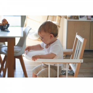 Chaise haute bébé marcel transformable barreaux hybride fuschia Combelle