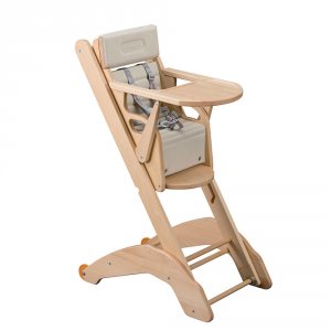 Chaise haute bébé manon vernis naturel Combelle