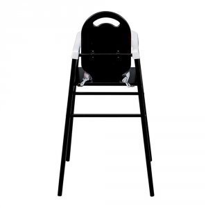 Chaise haute bébé lili fixe (avec tablette amovible ) laque noir Combelle