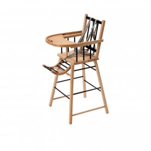 Pack chaise haute andré et sa tablette blanche Combelle