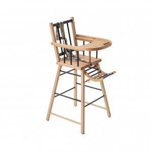 Pack chaise haute andré et sa tablette blanche Combelle