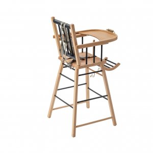 Pack chaise haute andré et sa tablette blanche Combelle