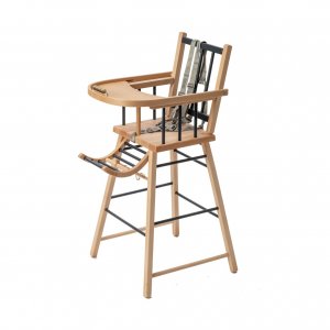 Pack chaise haute andré et sa tablette blanche Combelle