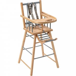 Pack chaise haute andré et sa tablette blanche Combelle