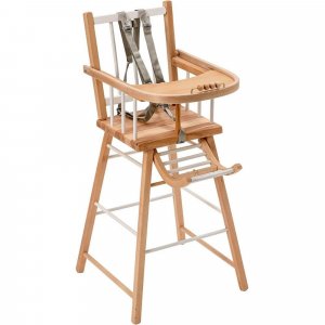 Pack chaise haute andré et sa tablette blanche Combelle