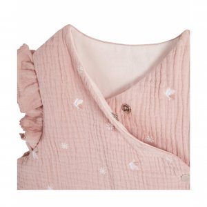 Gigoteuse mi-saison sans manche 6 à 24 mois bucolique rose Combelle