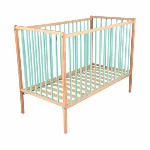 Lit bébé remi 60x120 hybride vert mint Combelle