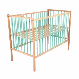 Lit bébé remi 60x120 hybride vert mint Combelle