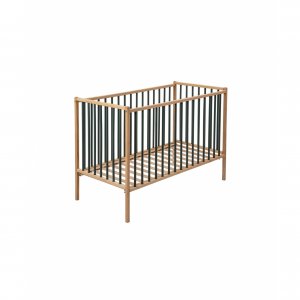 Lit en bois 60x120 cm rémi hybride kaki Combelle