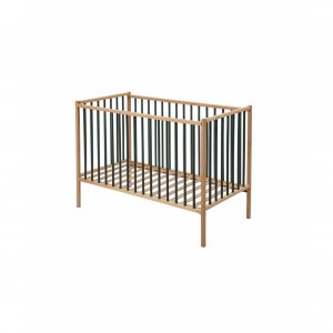 Lit en bois 60x120 cm rémi hybride kaki Combelle