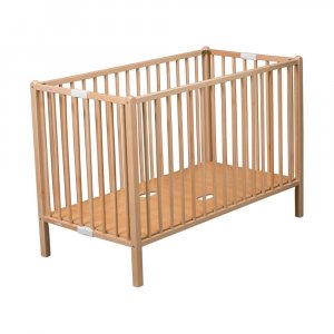 Lit bébé roméo 60x120 extra-pliant vernis naturel Combelle