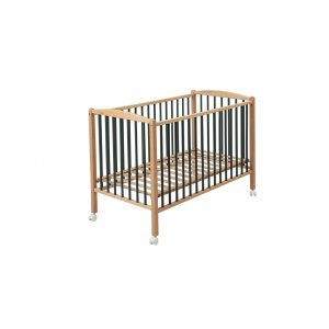 Lit en bois 60x120 cm arthur hybride kaki Combelle