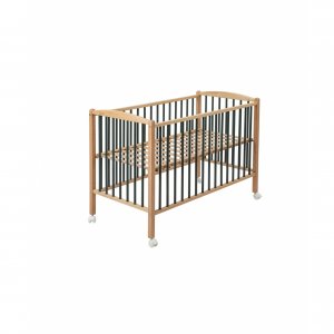 Lit en bois 60x120 cm arthur hybride kaki Combelle