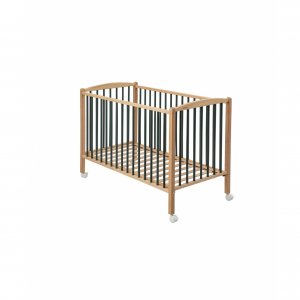 Lit en bois 60x120 cm arthur hybride kaki Combelle