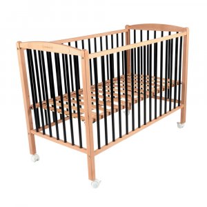 Lit bébé arthur 70x140 hybride noir Combelle