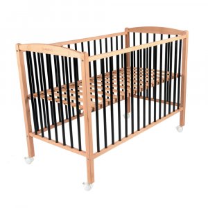 Lit bébé arthur 70x140 hybride noir Combelle