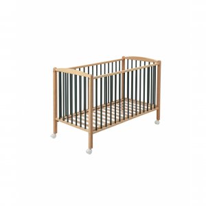 Lit en bois 70x140 cm arthur hybride kaki Combelle