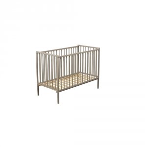 Lit bébé remi 60x120 laque gris clair Combelle